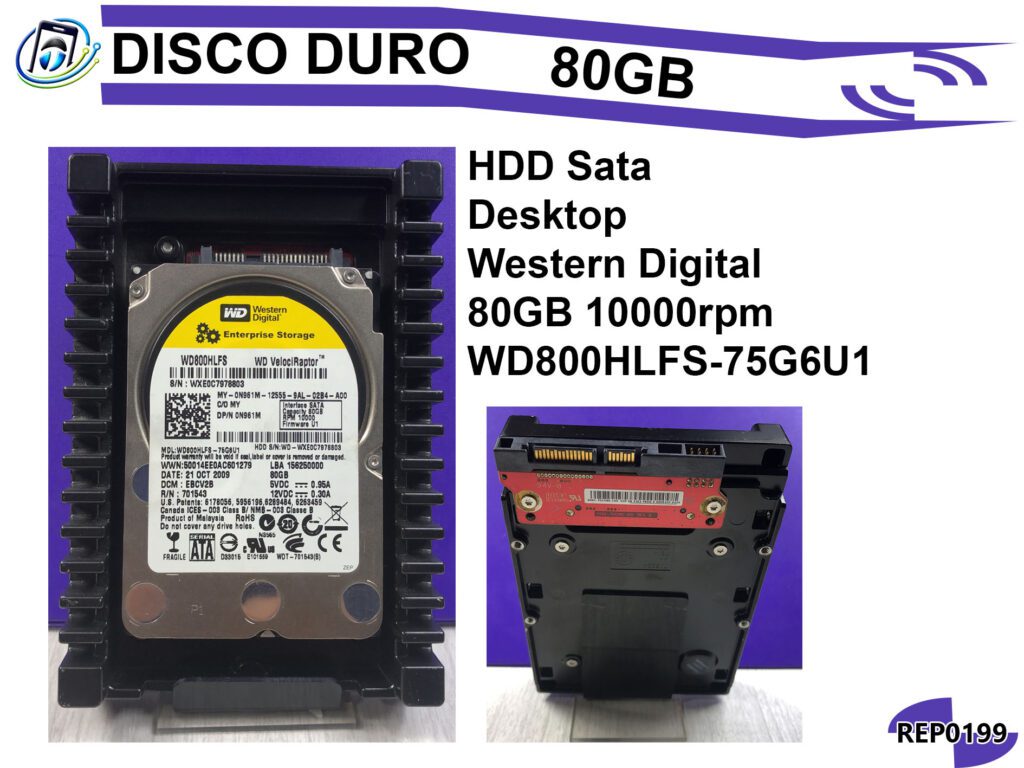 Disco Duro Sata | 80GB | 1000rpm