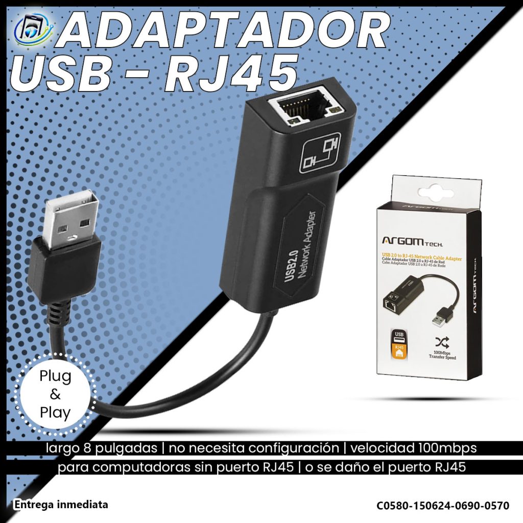 Cable Adaptador de Red USB a RJ45
