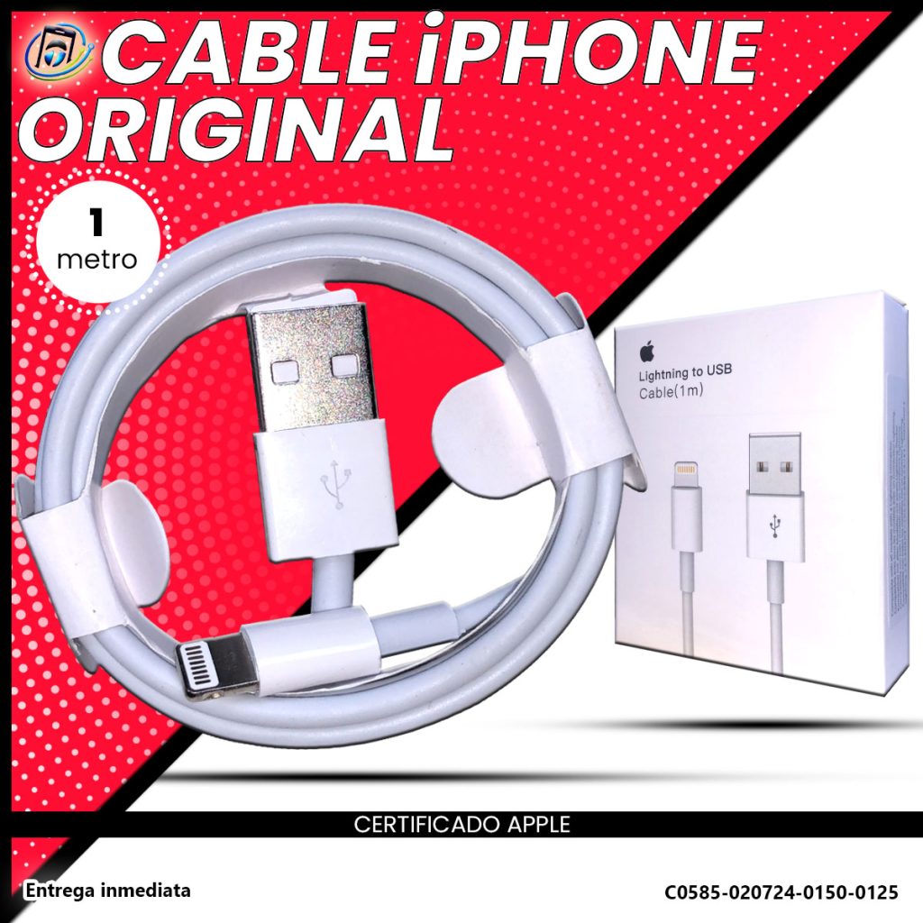Cable iPhone Certificado | Lightning to USB | 1M