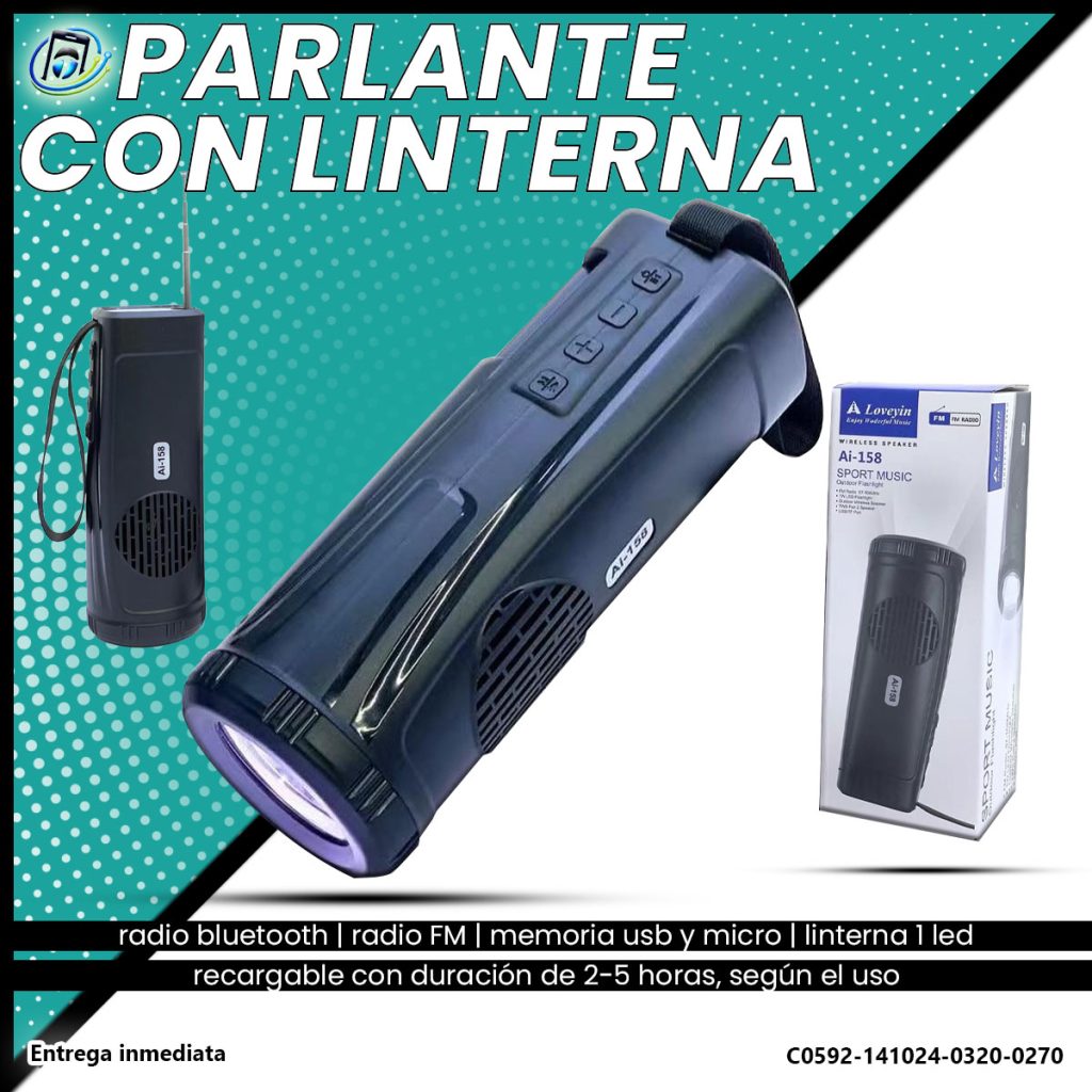 Radio Bluetooth con Linterna