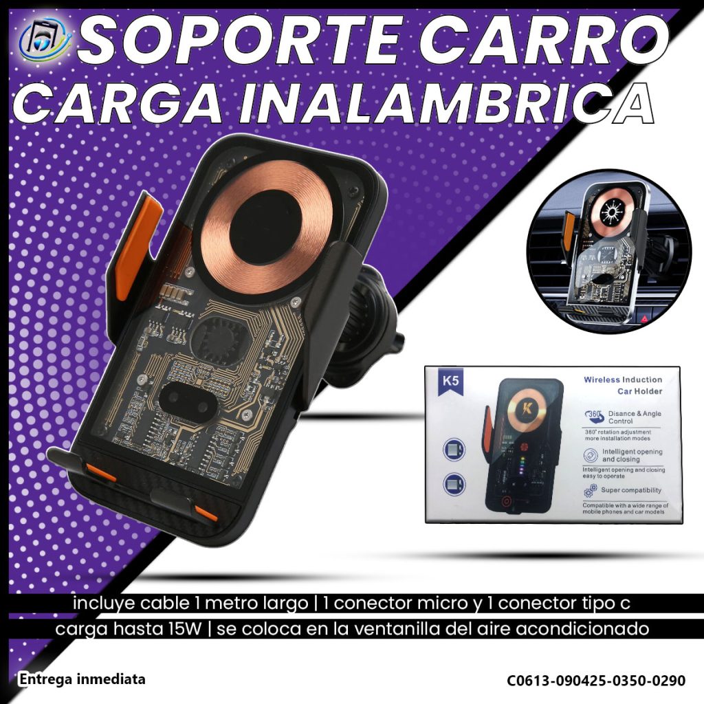 Soporte para Celular | Carga Inalámbrica | Modelo K5
