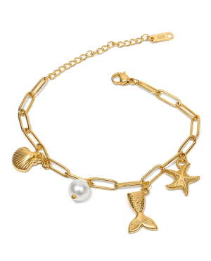 Pulsera Estilo Náutico y Veraniego | Oro Laminado