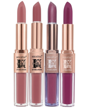 Labial Mate 2 en 1 | Barra y Líquido "Miss Royal"