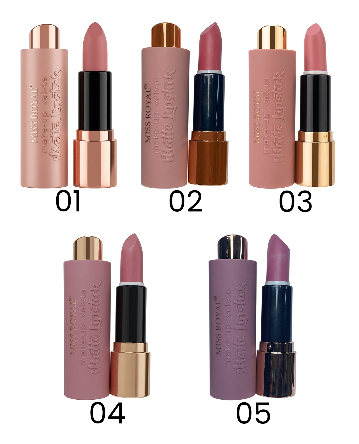 Labial Mate Aterciopelado "Make-up Velvte Matte Lipstick" - Imagen 2
