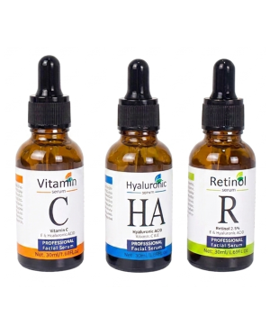 Kit de Tres Sérums Faciales Profesionales