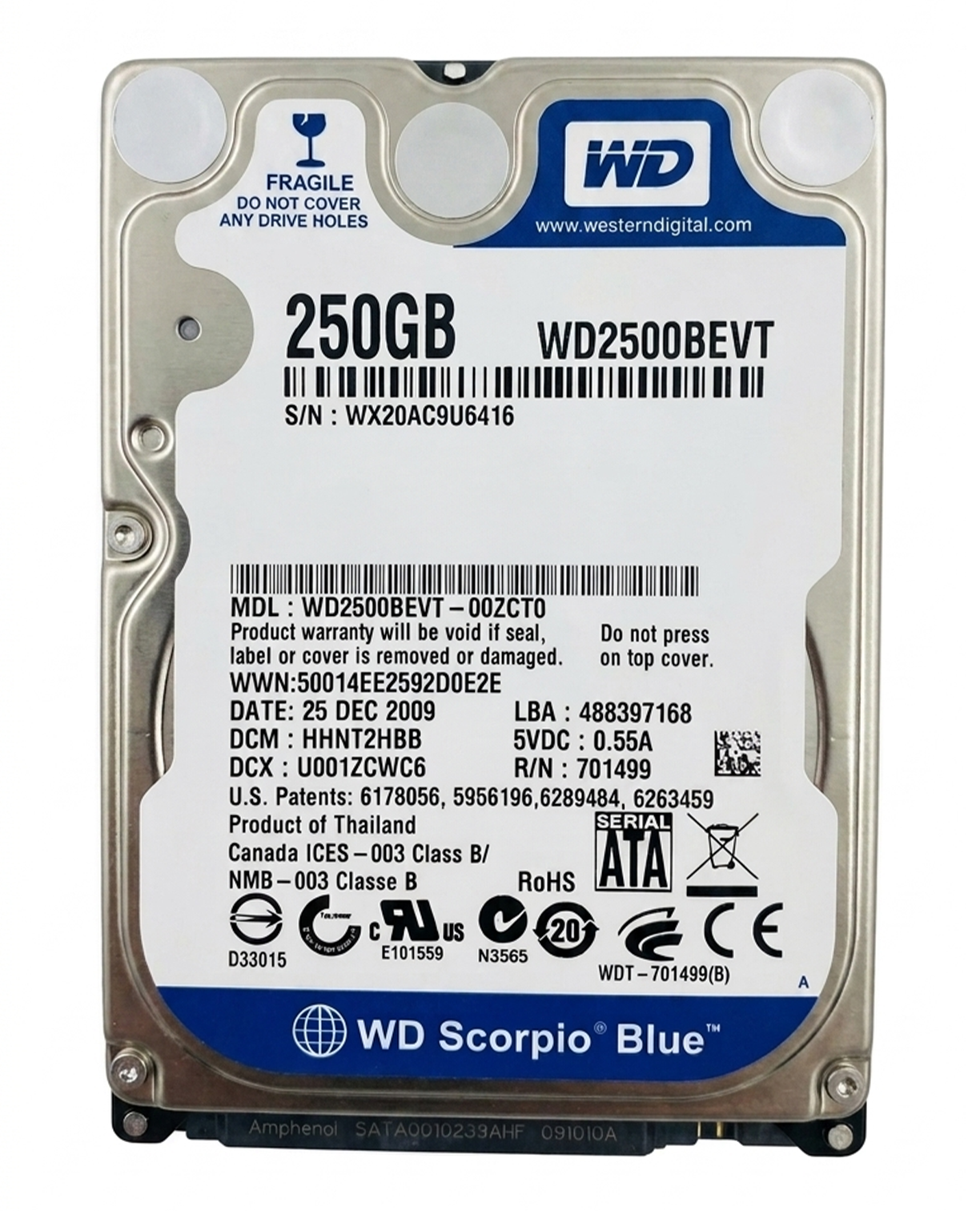 Disco Duro Sata | 250GB | 5400rpm