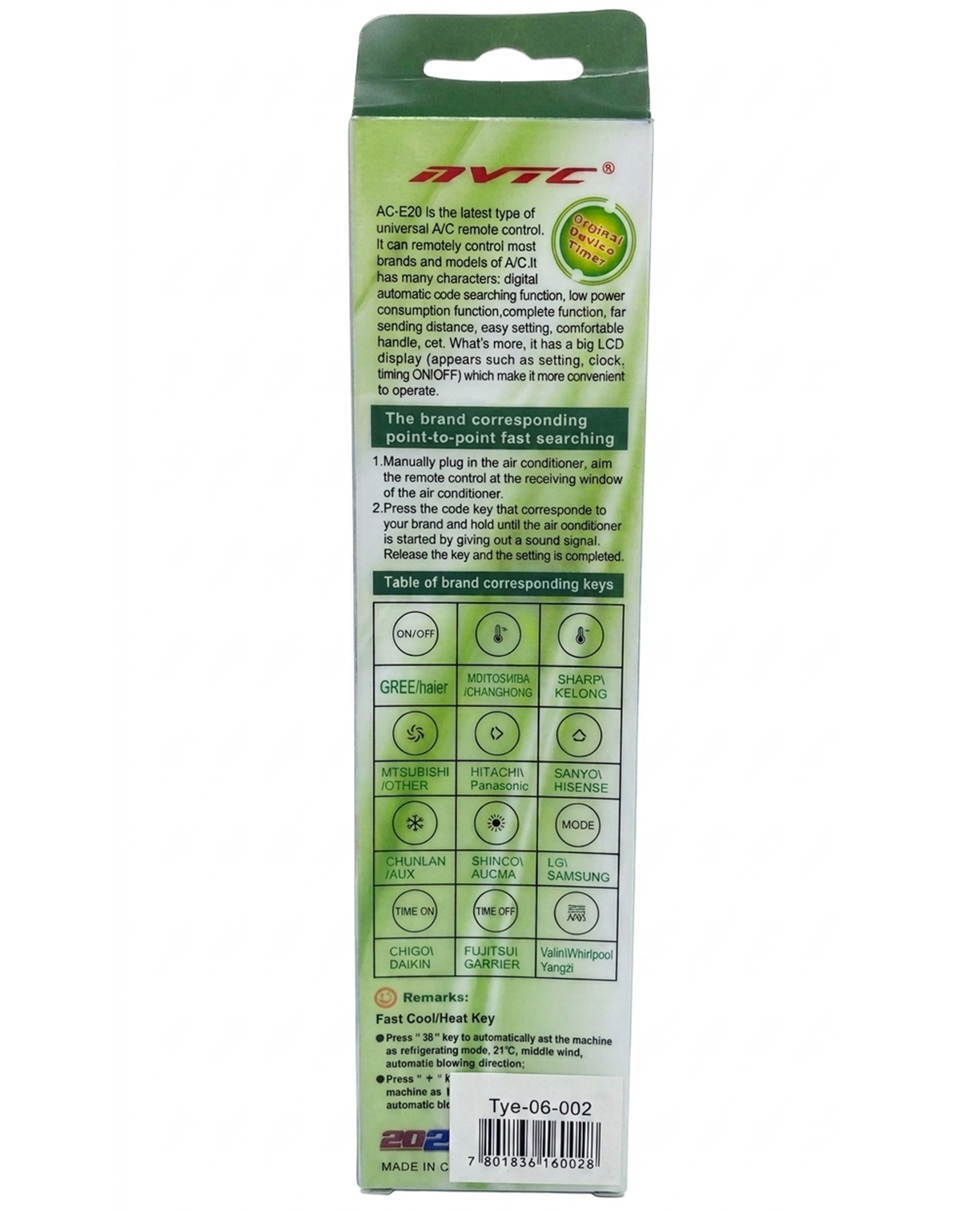 Control Remoto Universal para Aire Acondicionado - Imagen 3