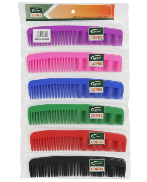 Peines Plásticos Grandes de Colores para el Cabello