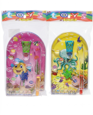 Mini Pinball de Juguete con Canasta y Temática Marina