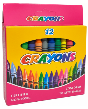 Caja de Crayones Escolares Generic Crayons (12 Unidades / No Tóxicos)