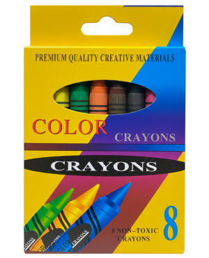 Caja con 8 crayones