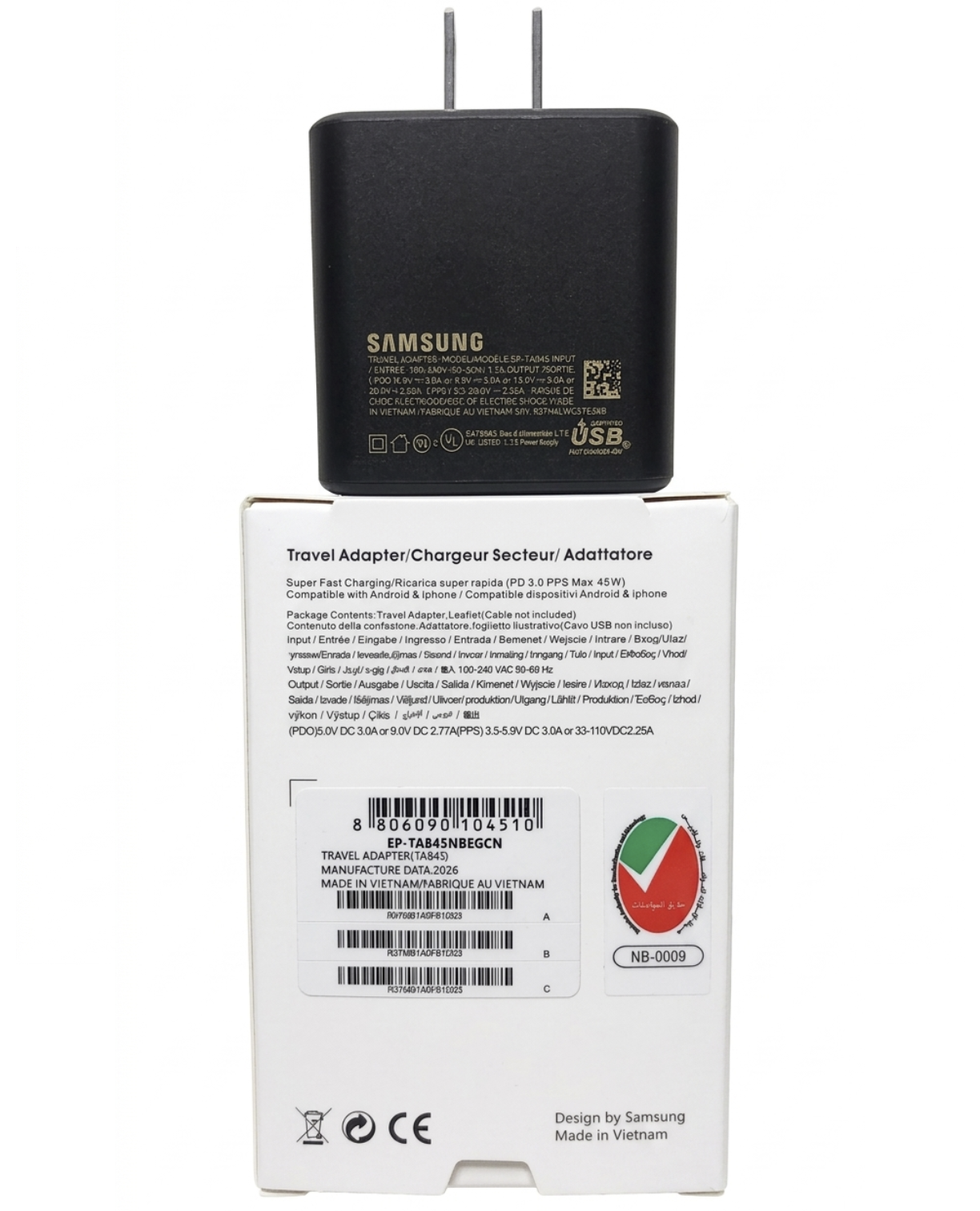 Adaptador o Cubo de Carga Rápida USB-C 45W | Original "Samsung" - Imagen 4
